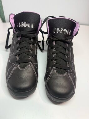 Jordan Black and light purple unixes  Sneakers women’s size 8,5 men’s size 7